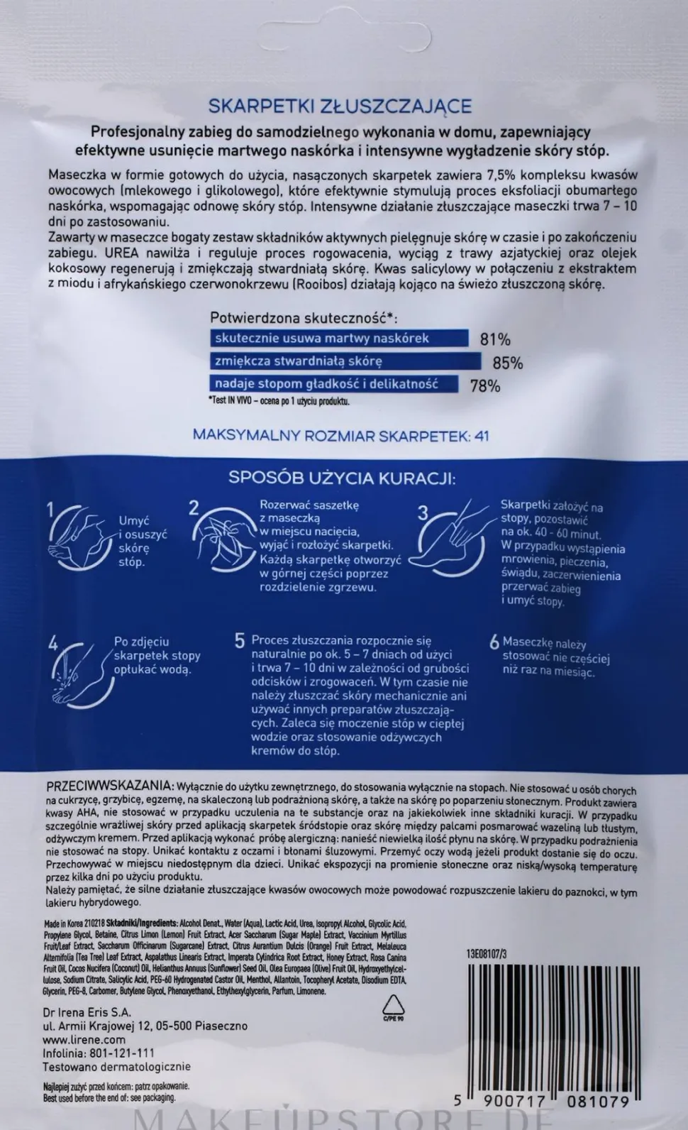 Fuß-Peelingmaske in Socken