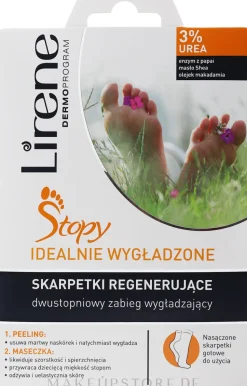 Fußpeeling-Maske in Socken mit 3% Harnstoff und Sheabutter