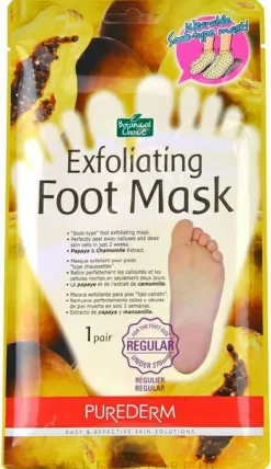 Fuß-Peeling-Maske in Socken mit mit Papaya- und Kamillenextrakten