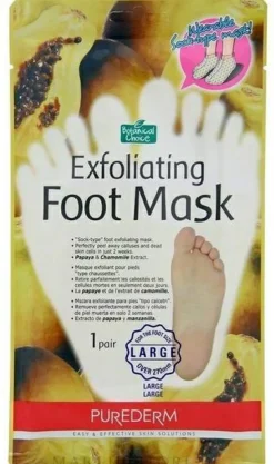 Fuß-Peeling-Maske in Socken mit mit Papaya- und Kamillenextrakten