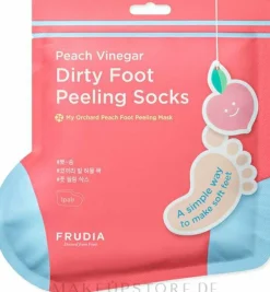 Fußpeeling-Maske in Socken mit Pfirsichduft