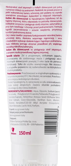 Gel für die Intimhygiene für Mädchen