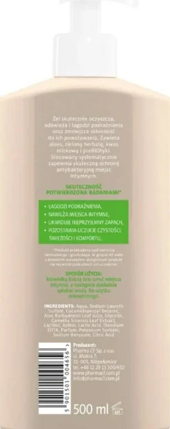 Gel für die Intimhygiene mit Aloe­ex­trakt mit Pumpenspender