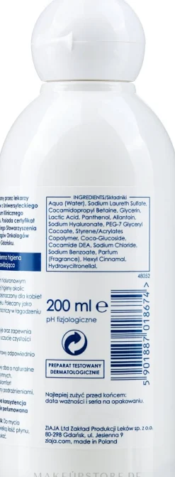 Gel für die Intimhygiene mit Hyaluronsäure