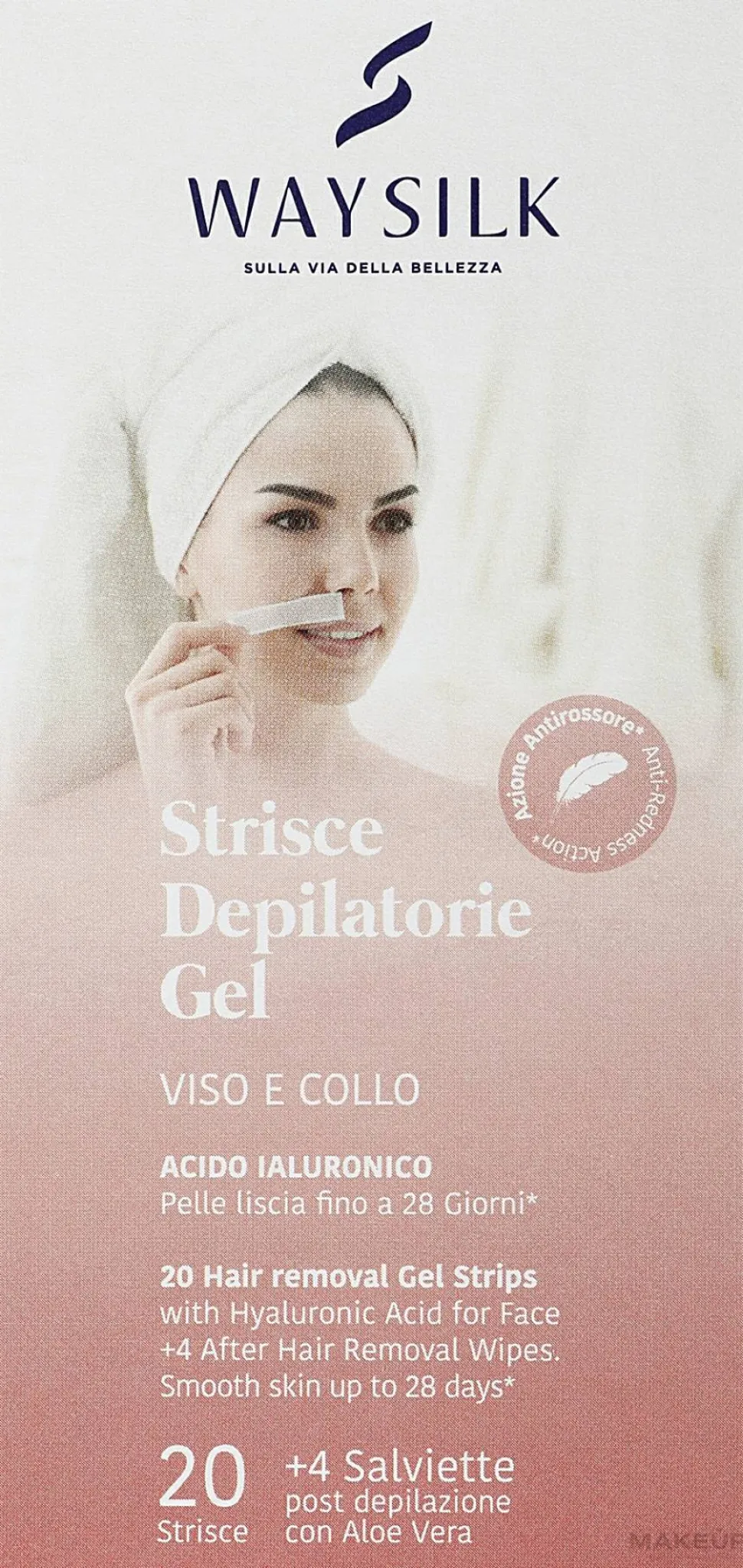 Gelstreifen für die Gesichtsdepilation