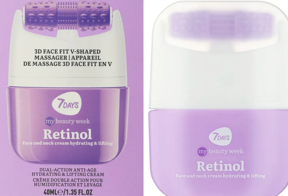 Gesichts- und Halscreme-Roller mit Retinol