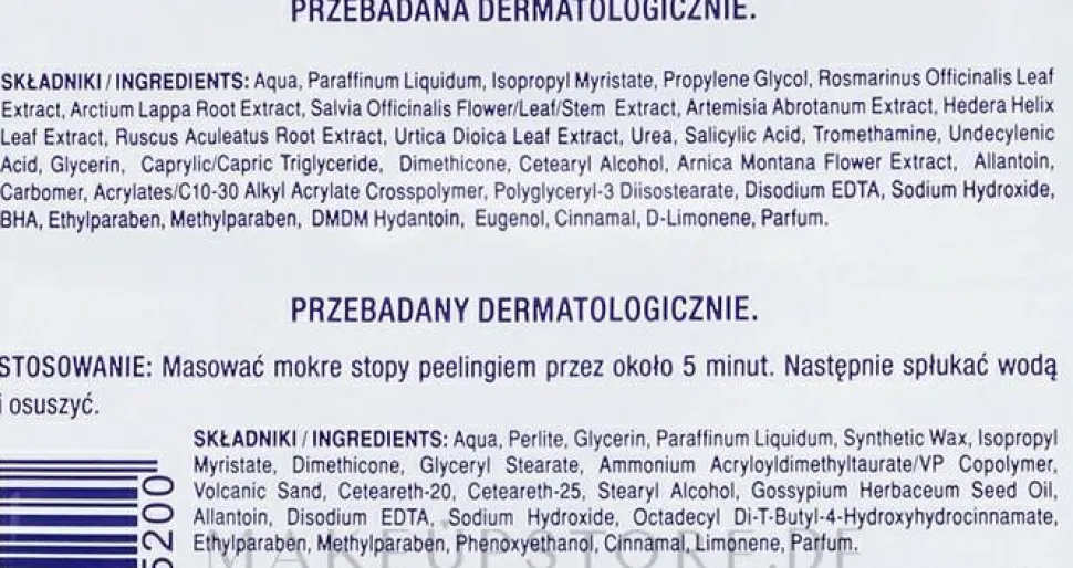 Glättende Fußmaske und vulkanisches Fußpeeling