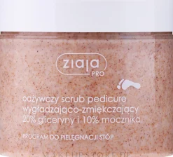 Glättendes weichmachendes und nährendes Fußpeeling mit Glycerin und Harnstoff