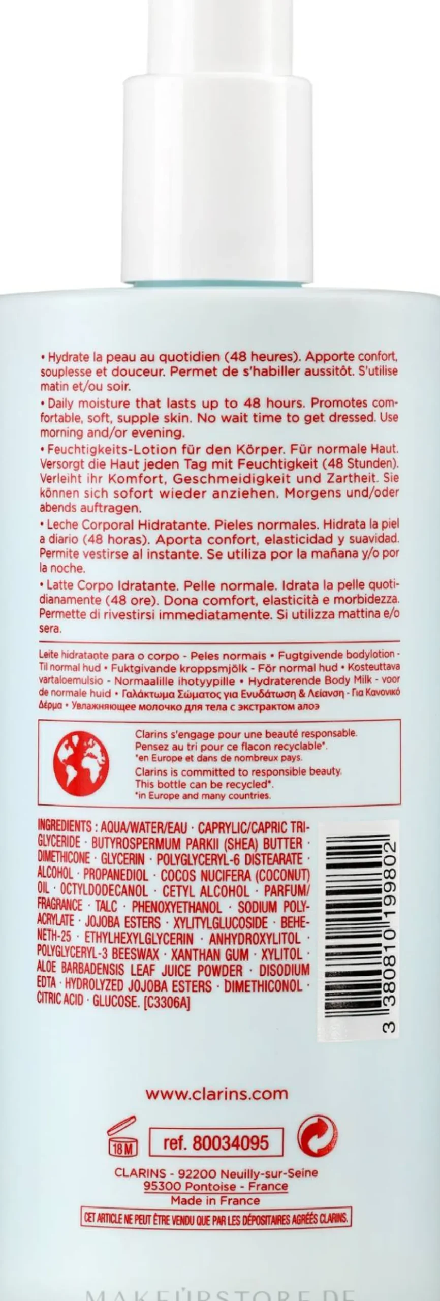 Glättende und feuchtigkeitsspendende Körperlotion mit Aloe Vera für normale Haut