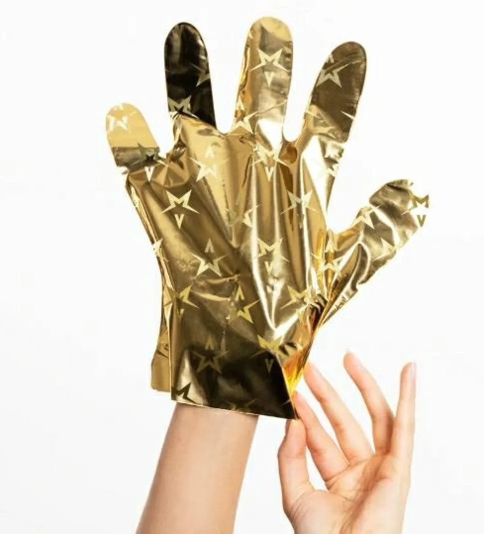 Goldene Handmaske