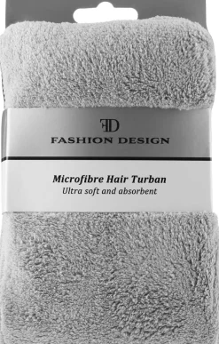 Graues Handtuch-Turban für Haare, 30130