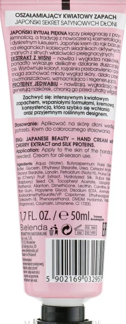 Handcreme mit Kirschenextrakt und Seidenproteinen