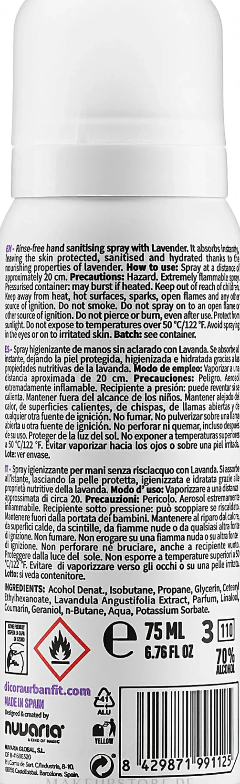 Handdesinfektionsspray mit Lavendelduft