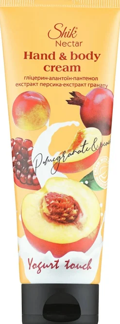 Hand- und Körpercreme Extrakte aus Pfirsich und Granatapfel