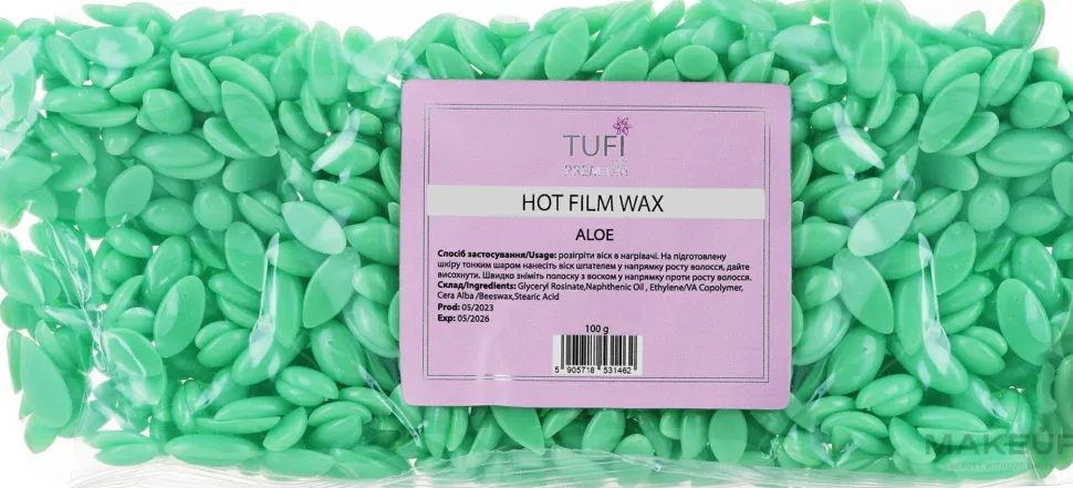 Heißes Polymerwachs in Granulatform mit Aloe