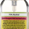 Händedesinfektionsmittel mit Ananas und rosa Lotus