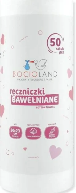 Hypoallergene Baumwollhandtücher auf der Rolle für Neugeborene, 50 Stk.