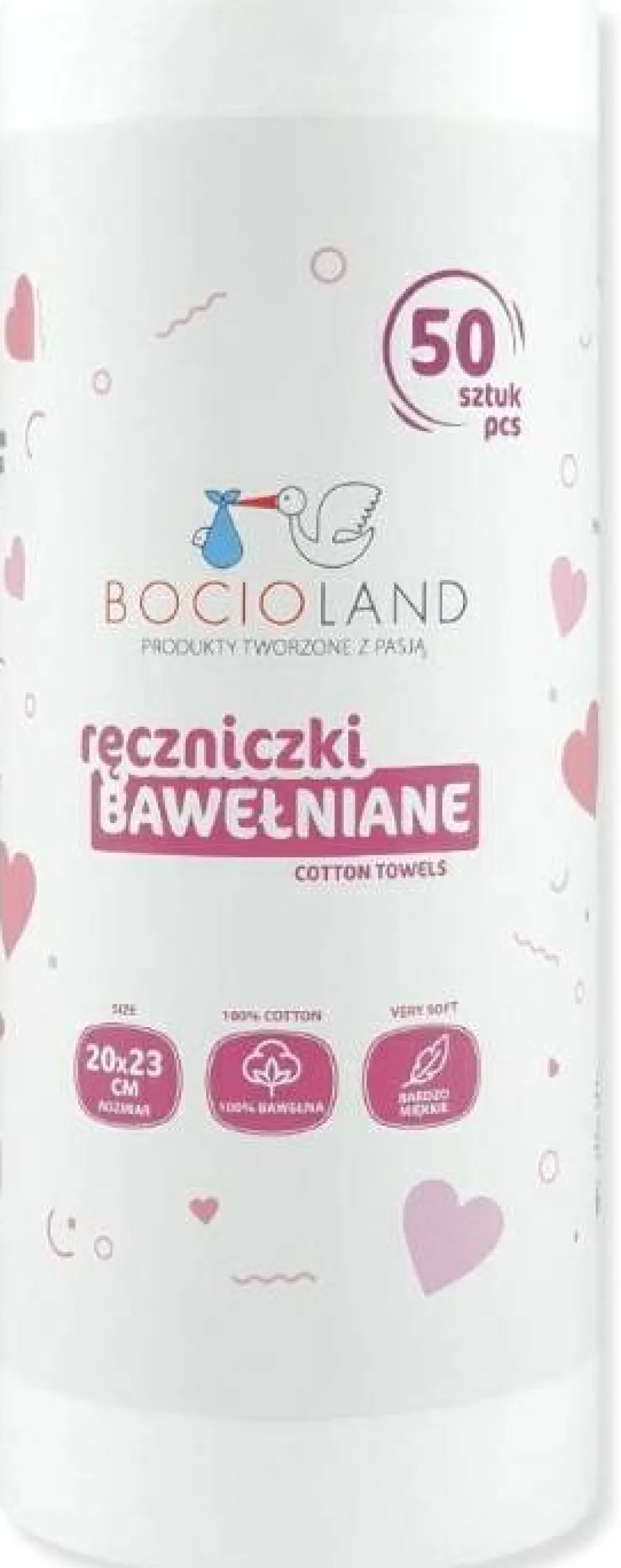 Hypoallergene Baumwollhandtücher auf der Rolle für Neugeborene, 50 Stk.