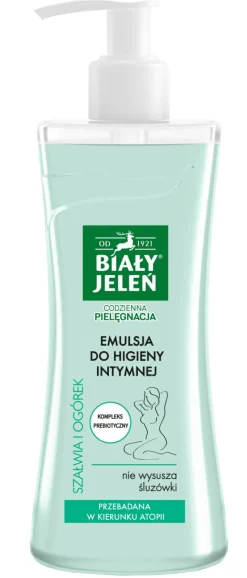 Hypoallergene Emulsion für die Intimhygiene mit Salbei und Gurke
