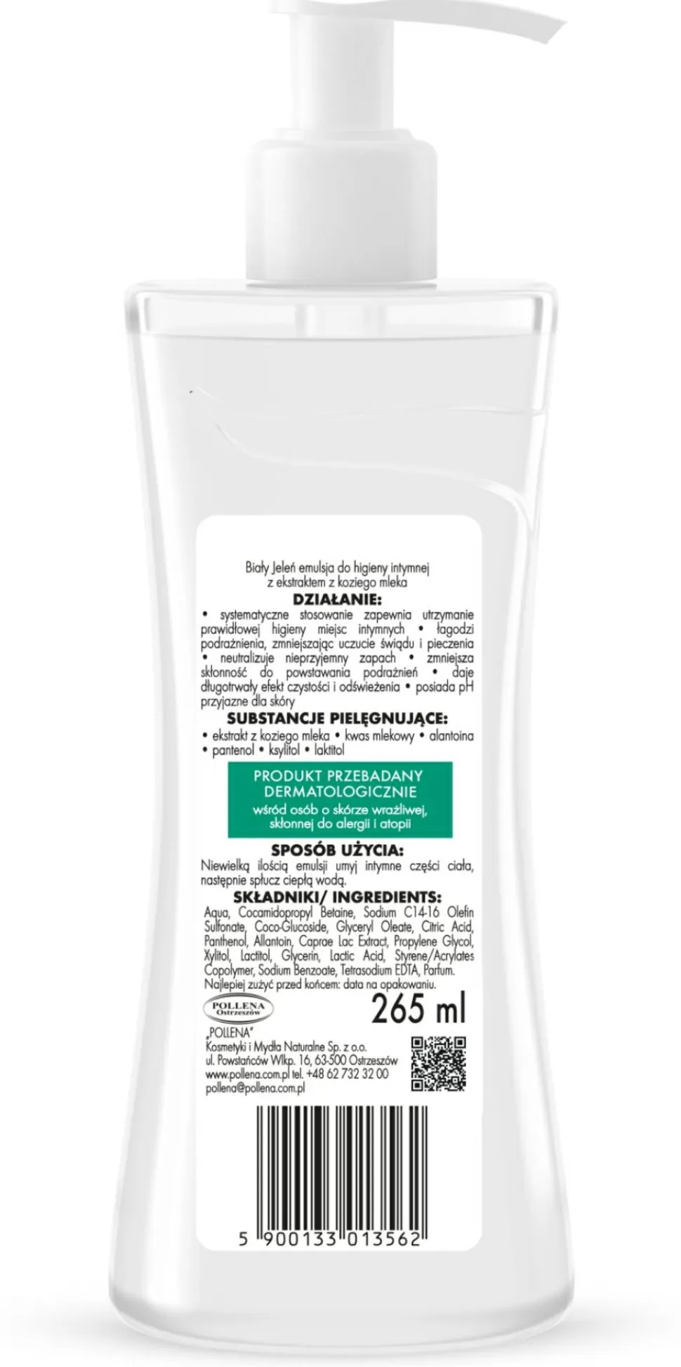 Hypoallergene Emulsion für die Intimhygiene mit Ziegenmilch
