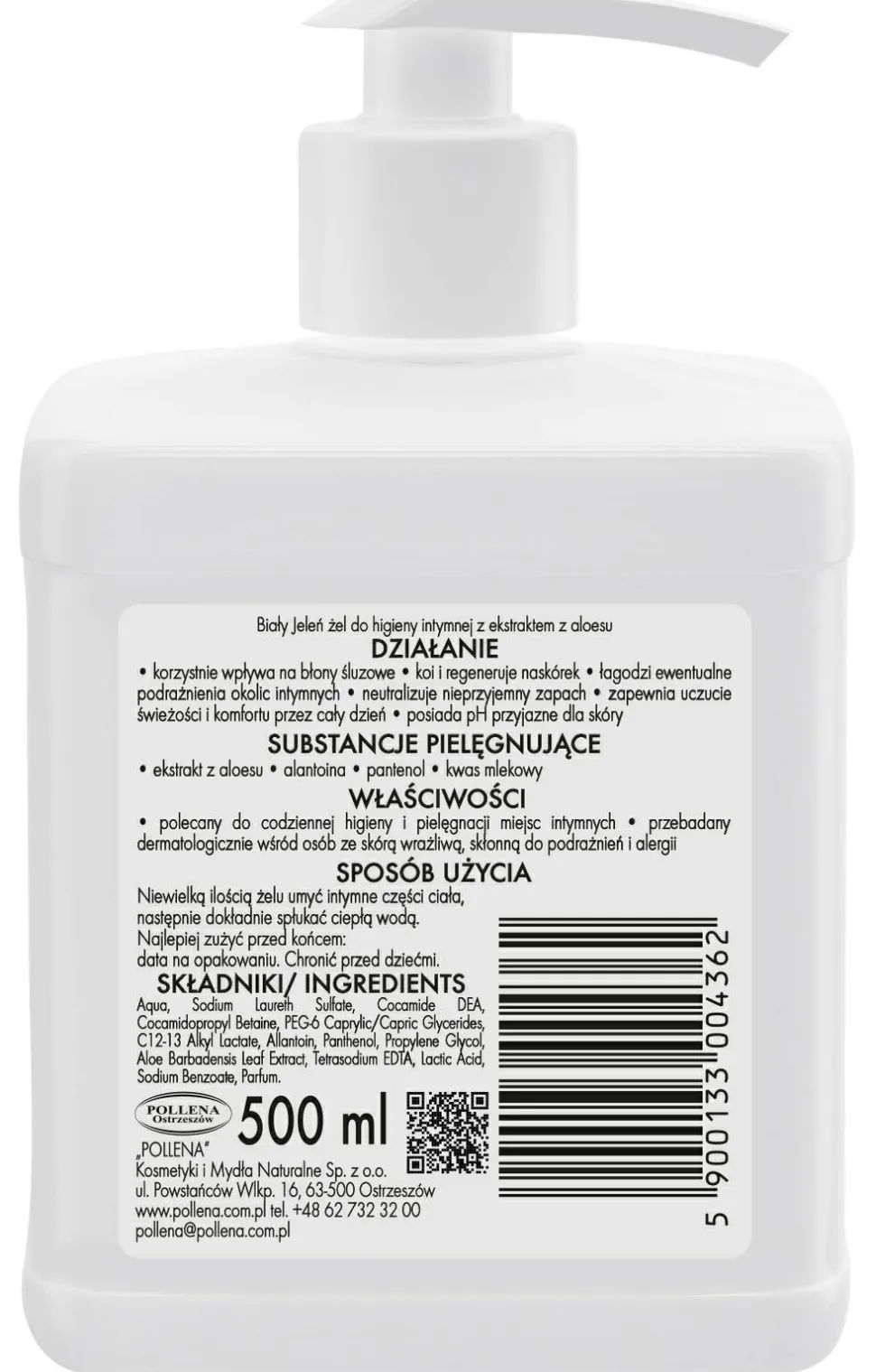 Hypoallergenes Gel für die Intimhygiene mit Aloe Vera