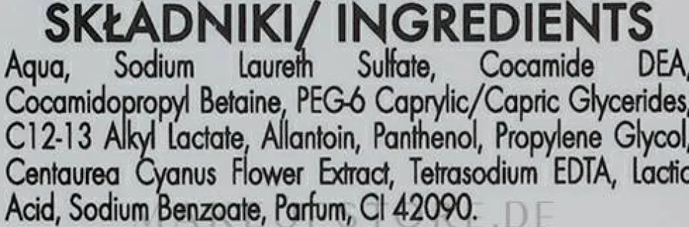 Hypoallergenes Gel für die Intimhygiene mit Kornblume