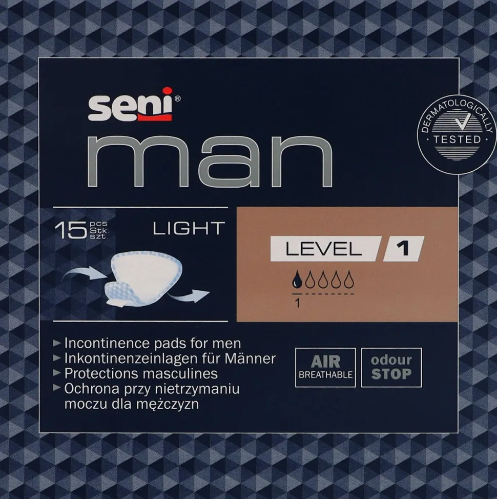 Inkontinenzeinlagen für Männer Man Light Level 1, 15 Stück