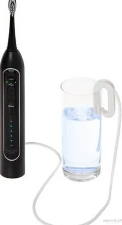 2in1 Schallzahnbürste mit Spülung schwarz