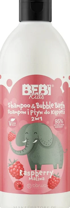 2in1 Shampoo und Badeschaum für Kinder Himbeere