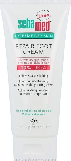 Intensive feuchtigkeitsspendende Fußcreme für sehr trockene Haut mit 10% Harnstoff