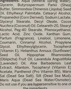 Intensive Fußcreme für trockene und empfindliche Haut mit Schlamm aus dem Toten Meer