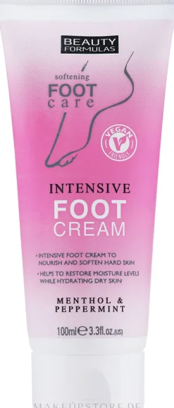 Intensiv feuchtigkeitsspendende Fußcreme mit Menthol und Pfefferminze