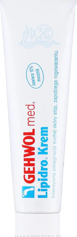 Intensiv feuchtigkeitsspendende Fußcreme mit Urea für trockene und empfindliche Haut