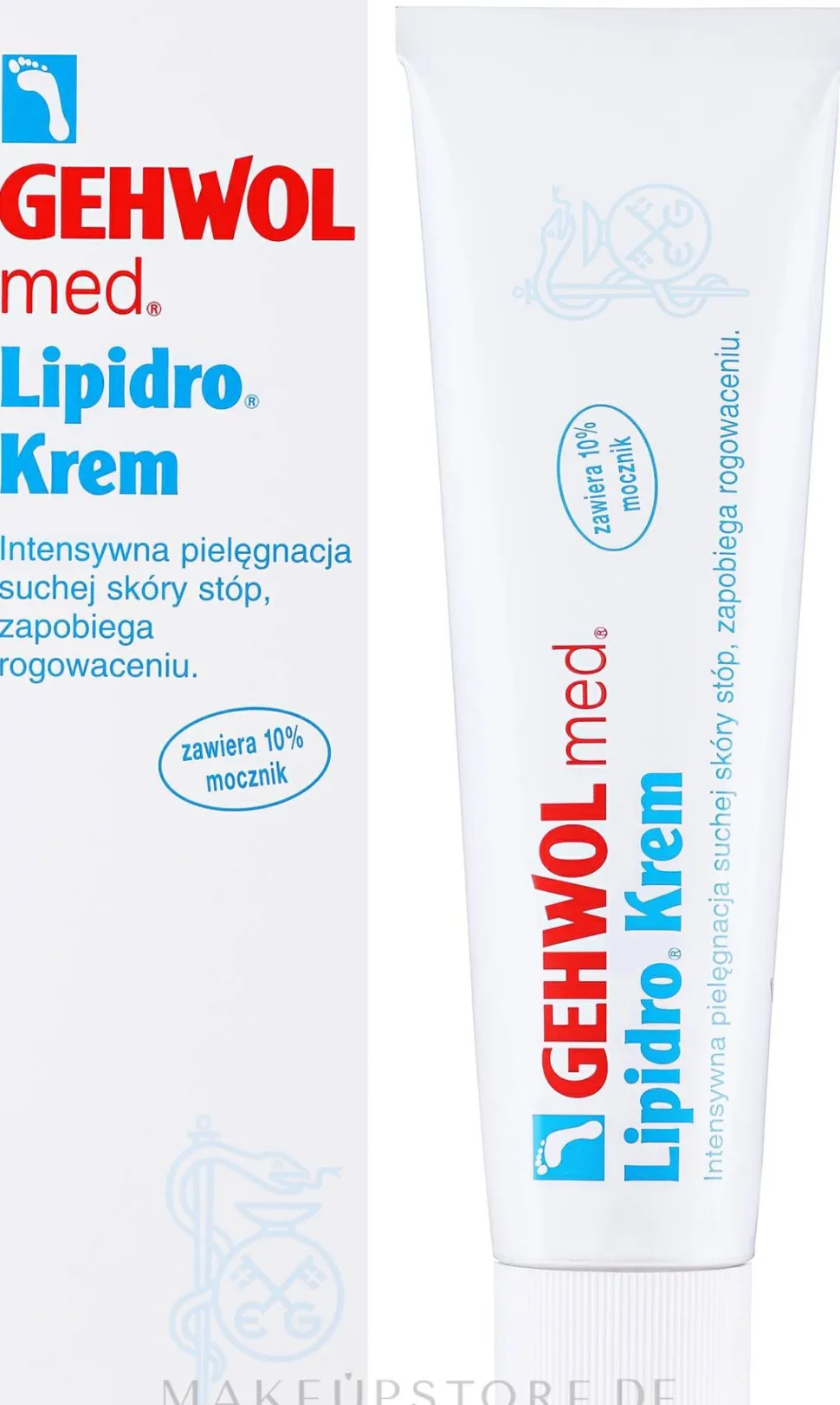Intensiv feuchtigkeitsspendende Fußcreme mit Urea für trockene und empfindliche Haut