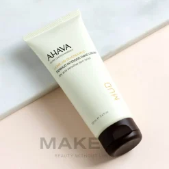 Intensiv pflegende, schützende und feuchtigkeitsspendende Handcreme mit Schlamm aus dem Toten Meer für trockene, raue, rissige und empfindliche Haut