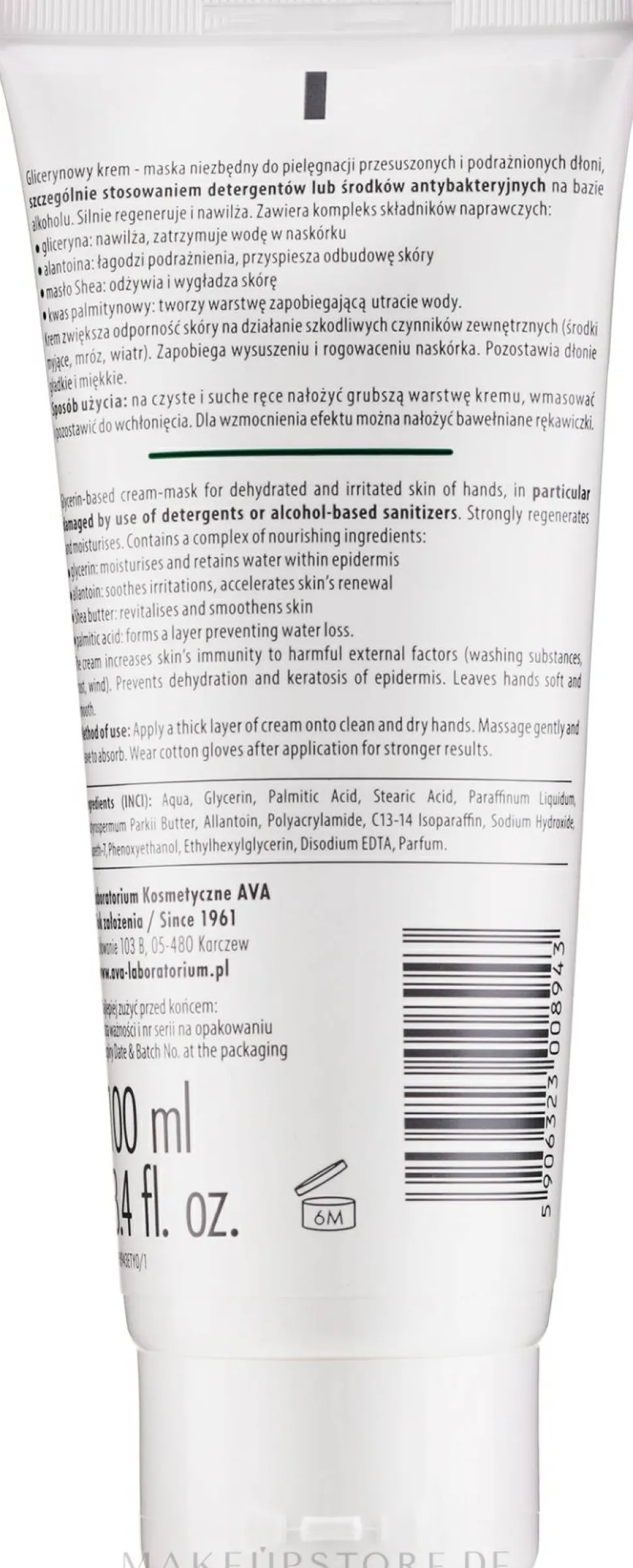 Intensiv regenerierende Handcreme-Maske für trockene Haut