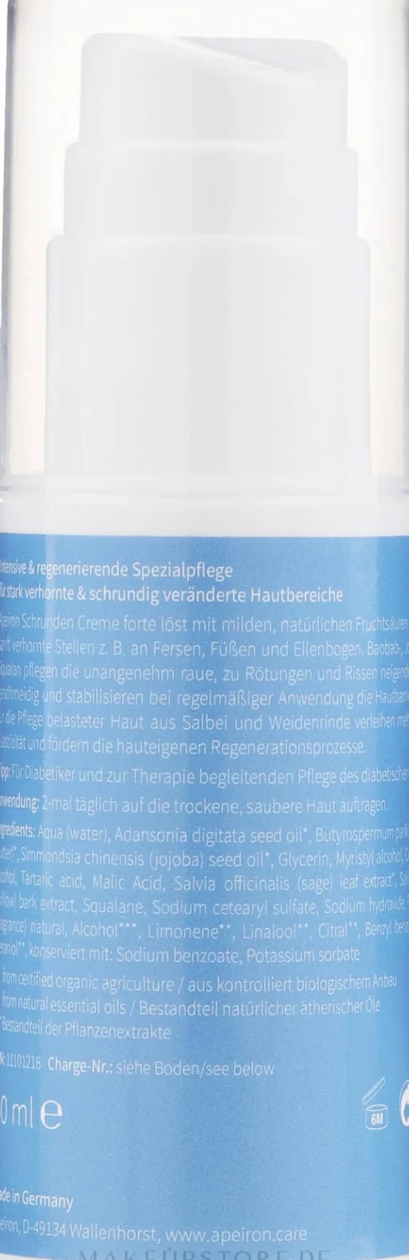 Intensiv regenerierende Spezialpflege für stark verhornte und schrundig veränderte Hautbereiche