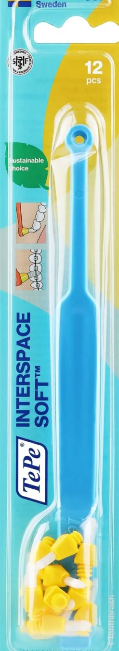 Interdentalbürste mit Aufsätzen blau