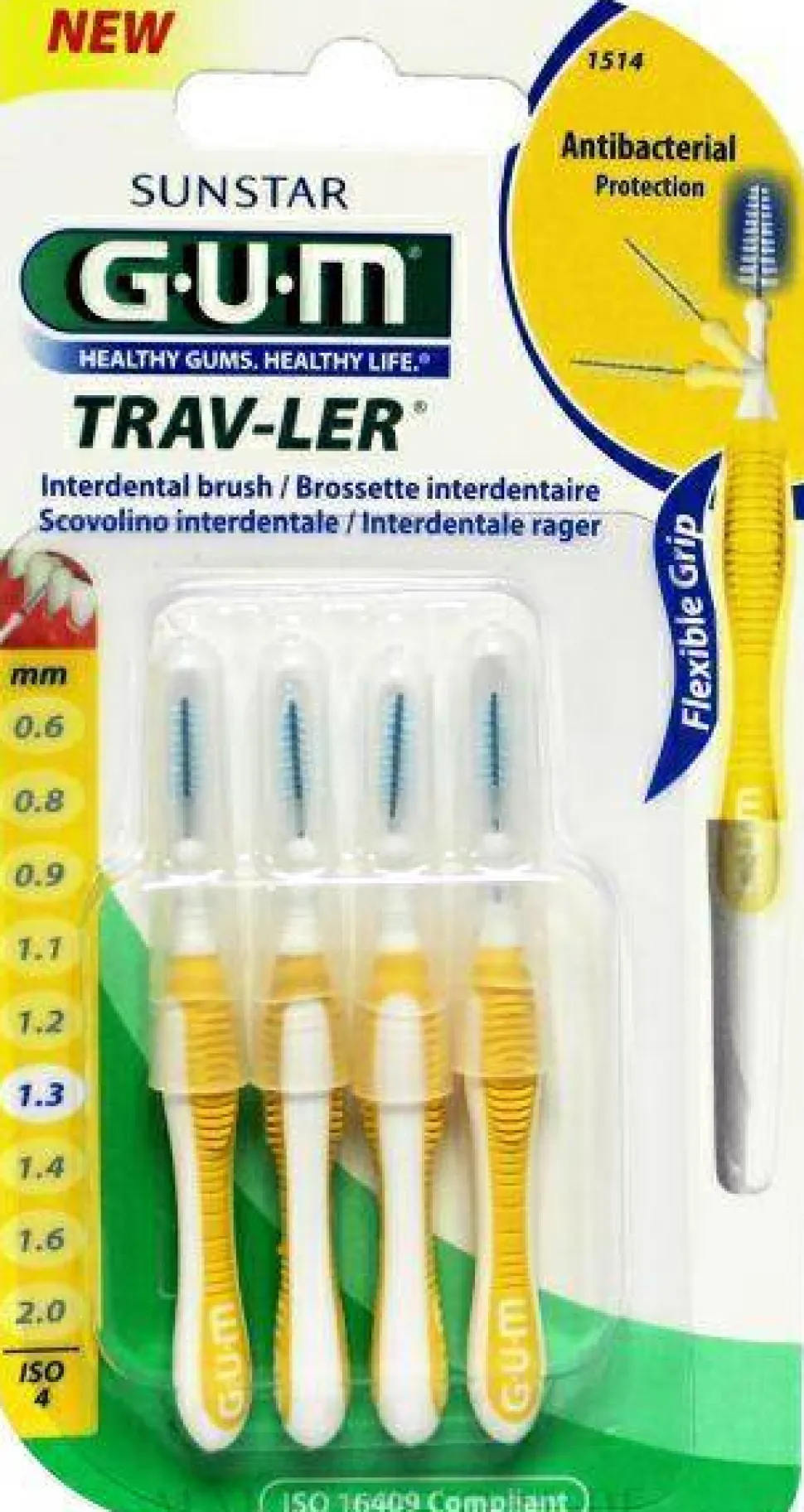 Interdentalbürste 1,3 mm gelb