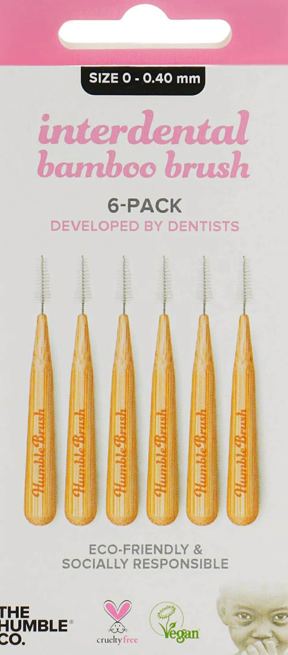 Interdentalbürsten aus Bambus 0,4 mm 6 St.