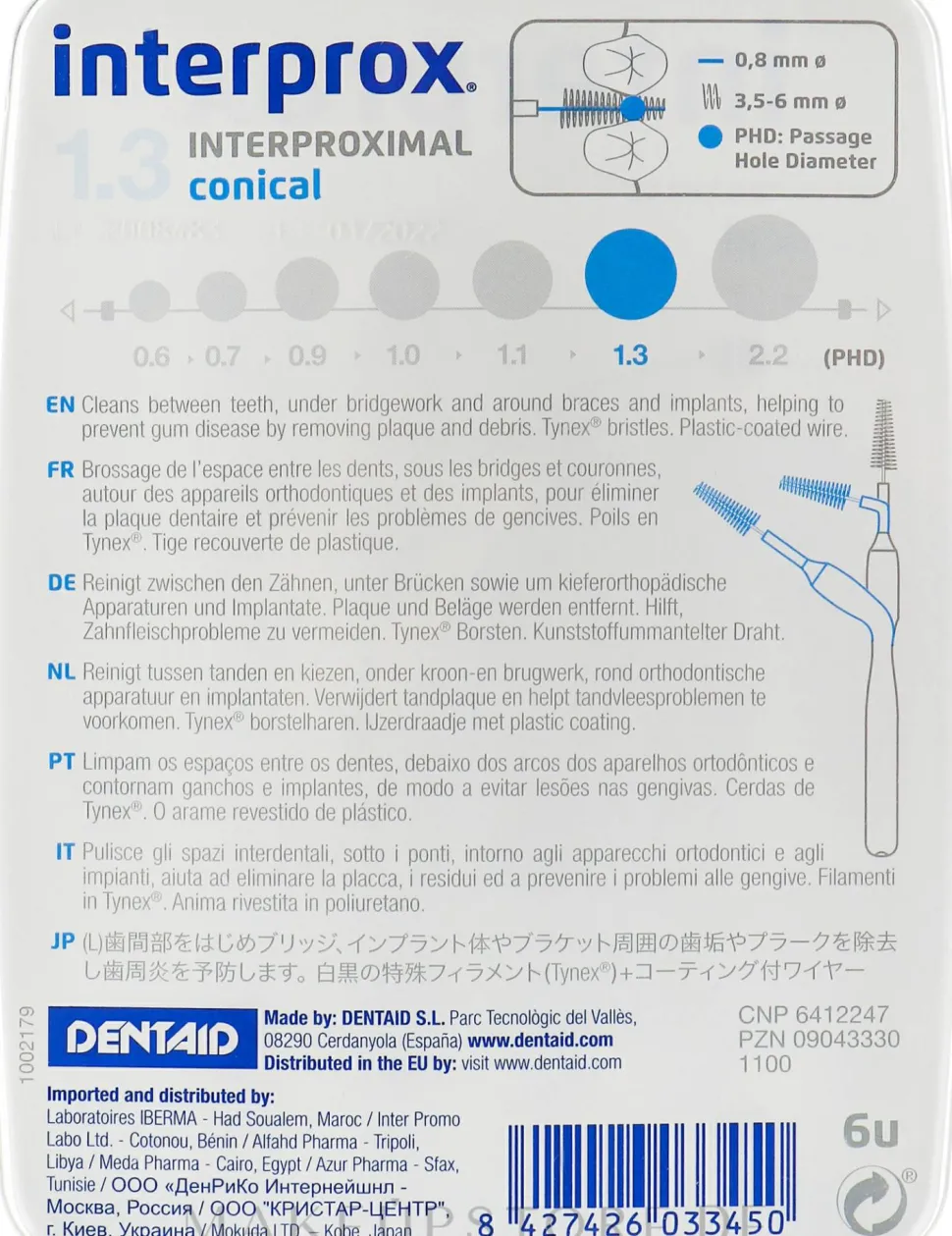Interdentalbürsten 1,3 mm