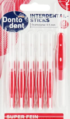 Interdentalbürsten 0,5 mm rot