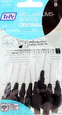 Interdentalzahnbürsten 1,5 mm schwarz 8 St.
