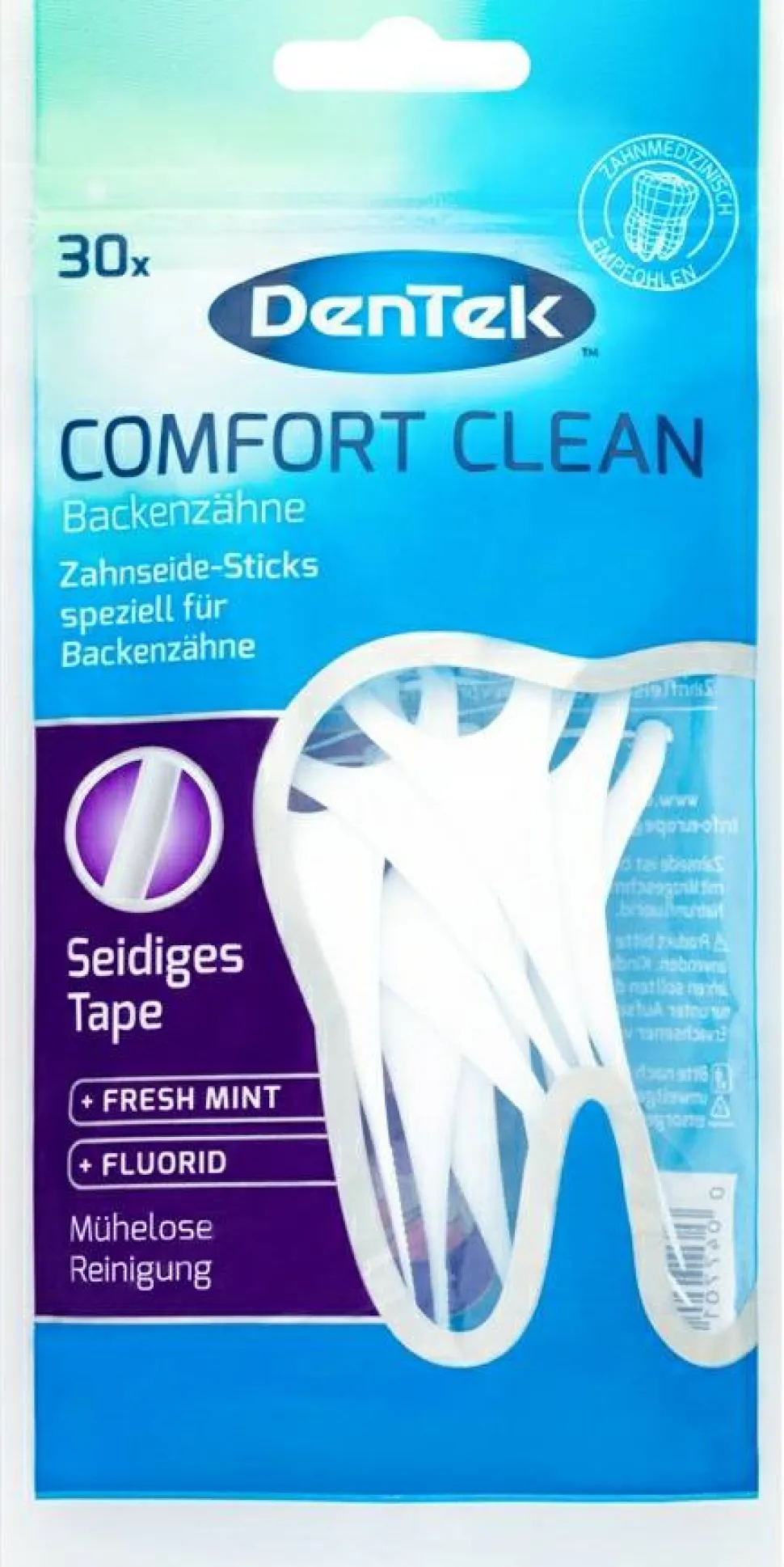 2in1 Zahnseide-Sticks und Zahnstocher mit angerauter Oberfläche für Backenzähne 30 St.