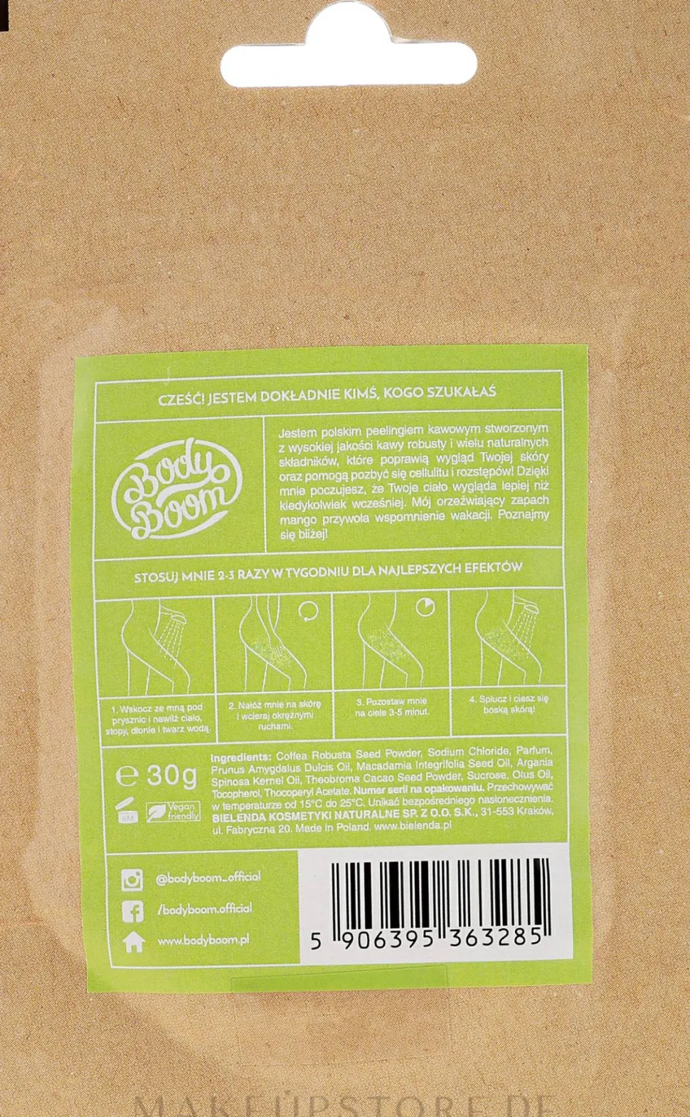 Kaffee-Peeling für den Körper mit Mangoduft