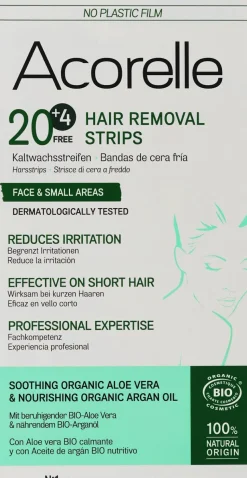 Kaltwachsstreifen für das Gesicht mit Aloe und Bienenwachs