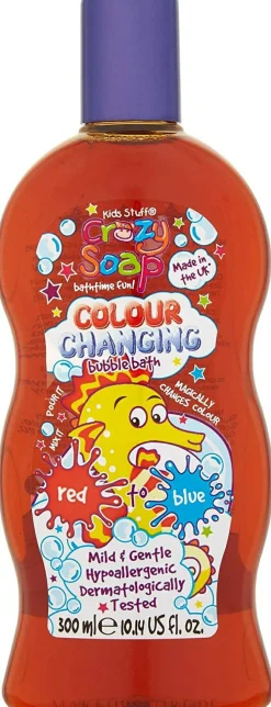 Kinder-Badeschaum mit wechselnder Farbe rot zu blau
