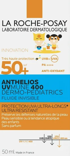 Kinder-Sonnenschutzfluid für Gesicht und Körper SPF 50+
