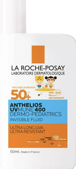 Kinder-Sonnenschutzfluid für Gesicht und Körper SPF 50+