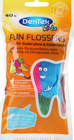 Kinderzahnseide grün, blau, rosa 40 St.